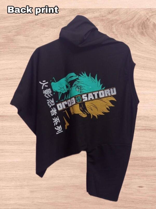 Naruto 5 sleeve Men's Tshirt Regular Fit Cotton Blend Tshirt pack of 1 ( Black ) - Image 2